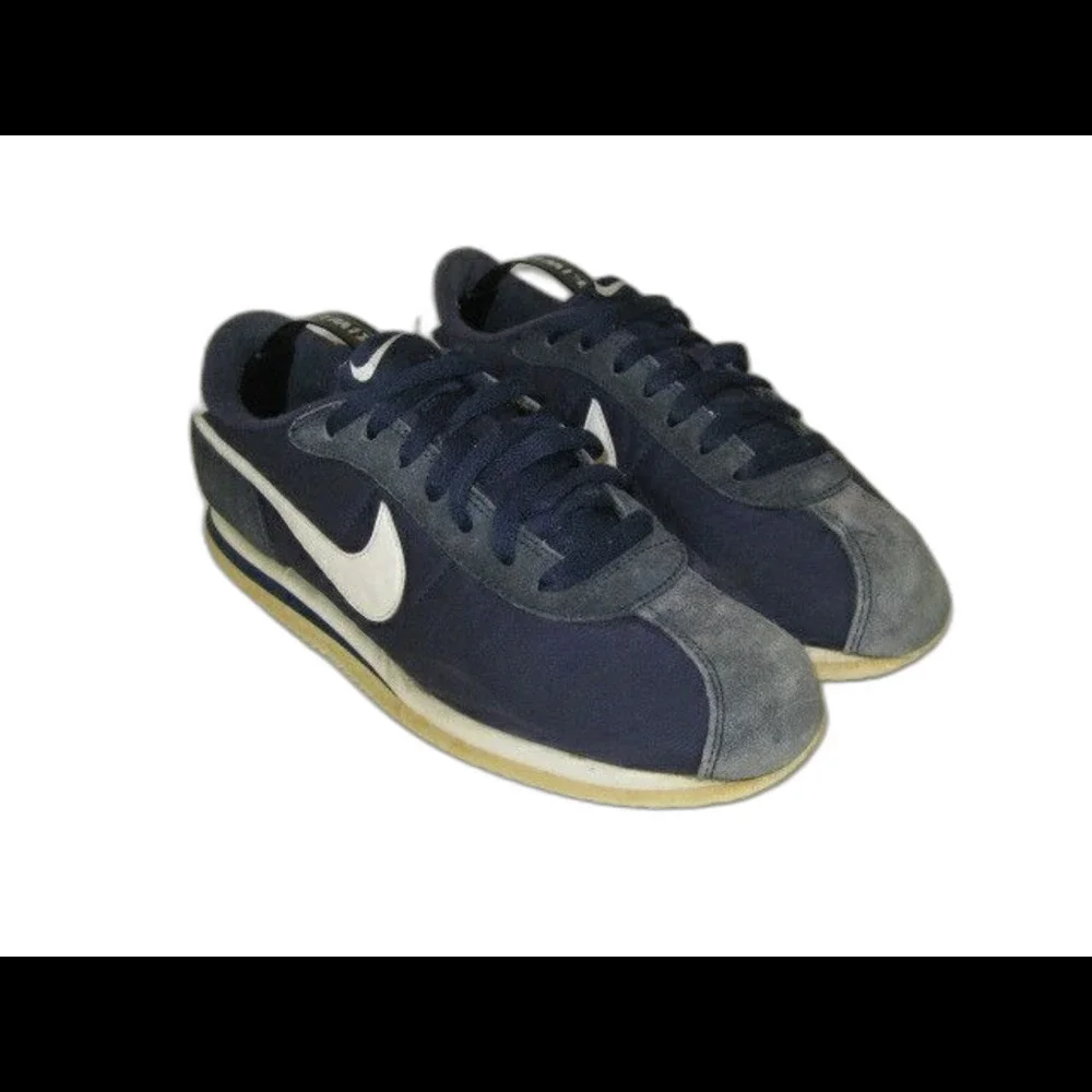 Youth Nike Swoosh Navy/White Running Athletic Tennis Shoes Sneakers sz 7Y